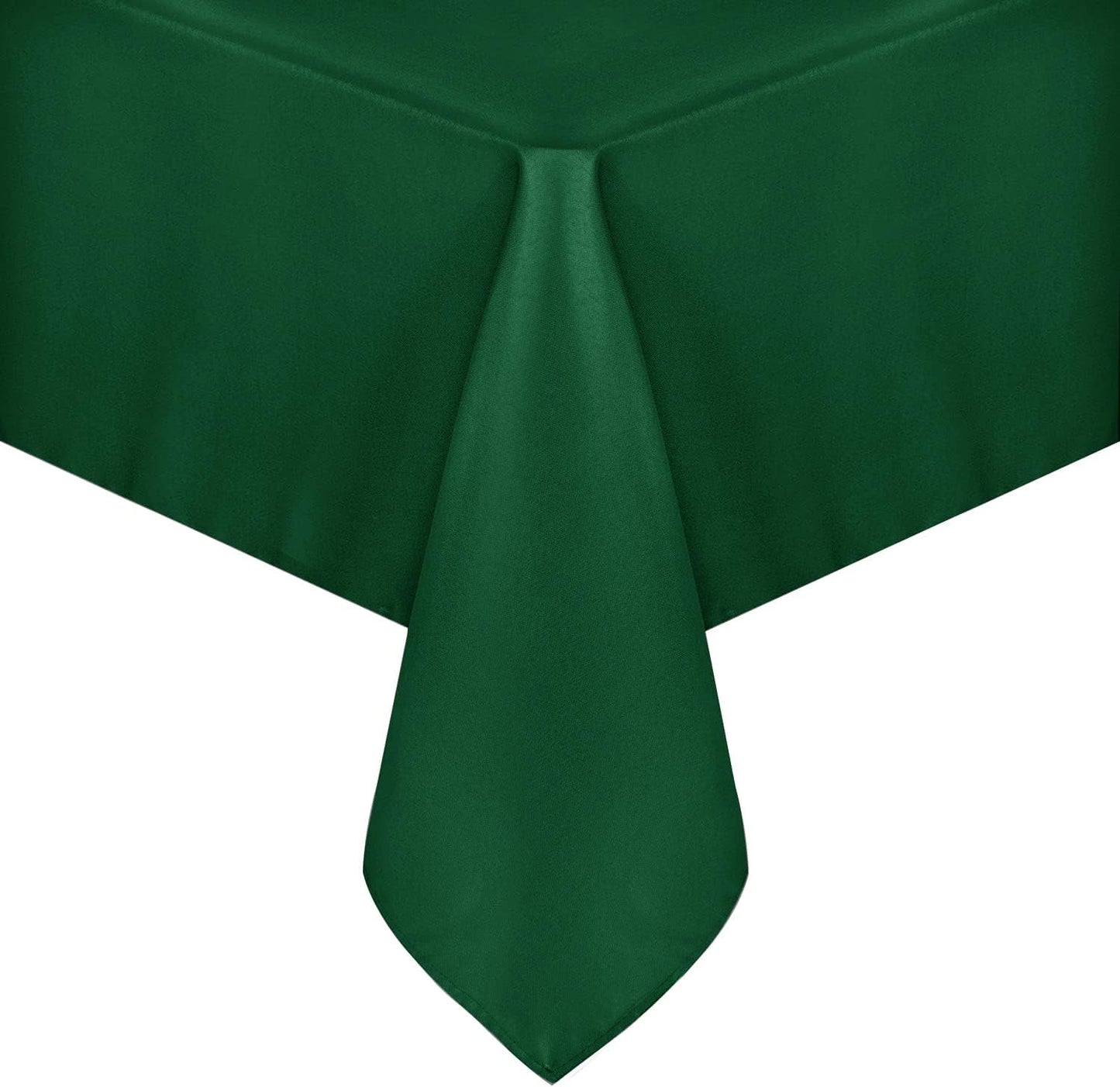 Stain and Wrinkle Resistant Fitable Hunter Green Table Cloth Rectangle 60x104 Inch, Reusable and Washable Polyester Fabric Table Covers for Party, Wedding and Banquet Decoration