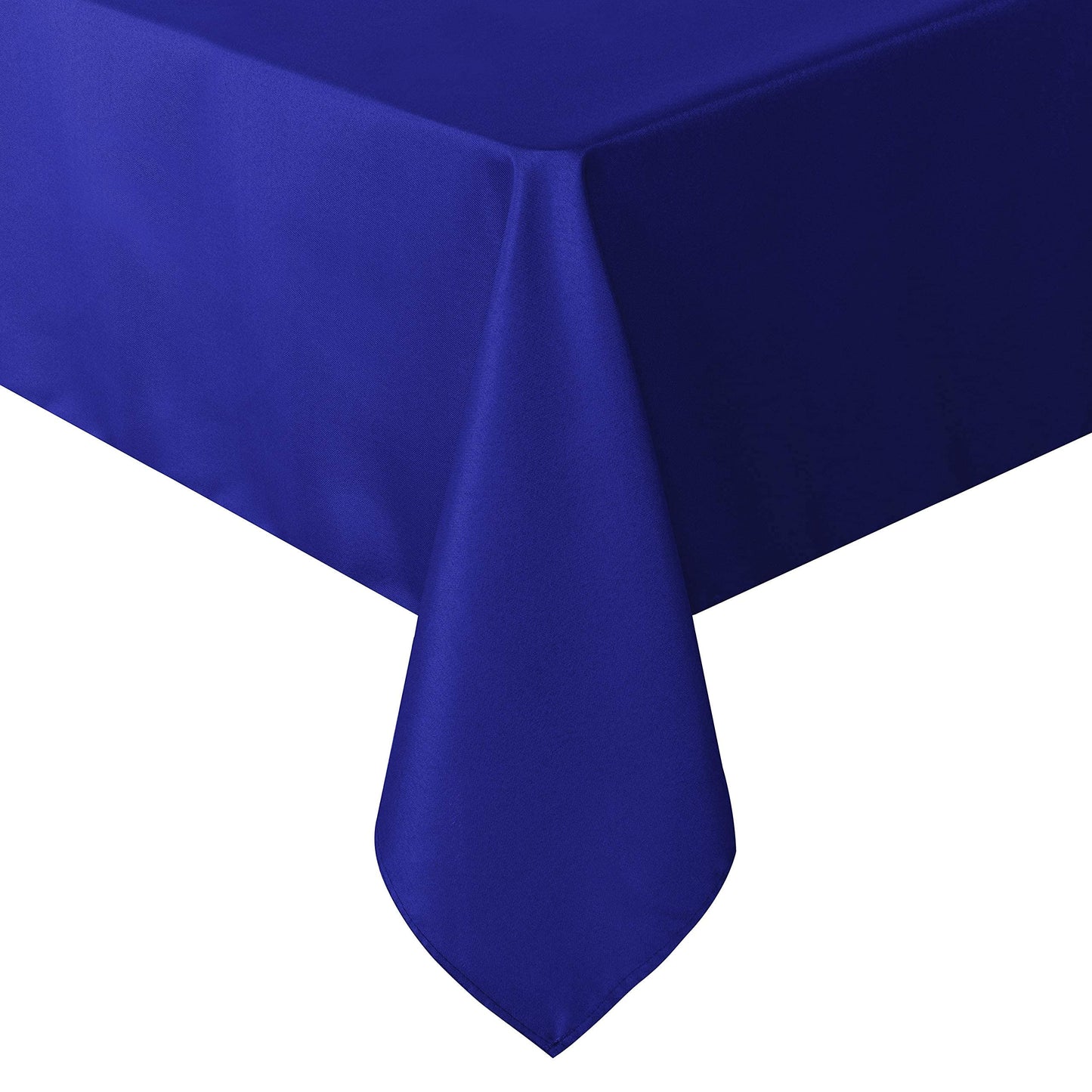 Stain and Wrinkle Resistant Fitable Navy Blue Table Cloth Rectangle 60x104 Inch, Reusable and Washable Polyester Fabric Table Covers for Party, Wedding and Banquet Decoration
